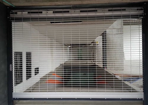 Cortinas enrollables tejidas en tubo de aluminio